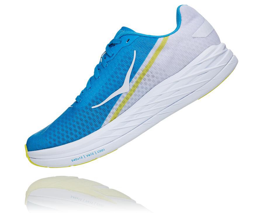 Hoka One One ランニングシューズ レディース 白/青 - ロケットX - WY1604872